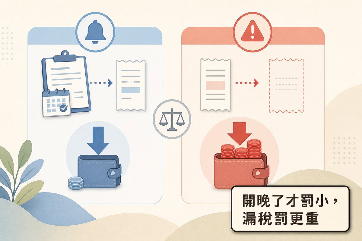 資訊圖表比較統一發票行為罰與漏稅罰的差異與判斷關鍵