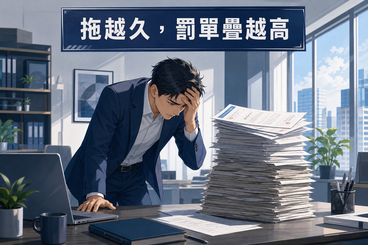 經營者面對逐漸增高罰單文件堆疊情境