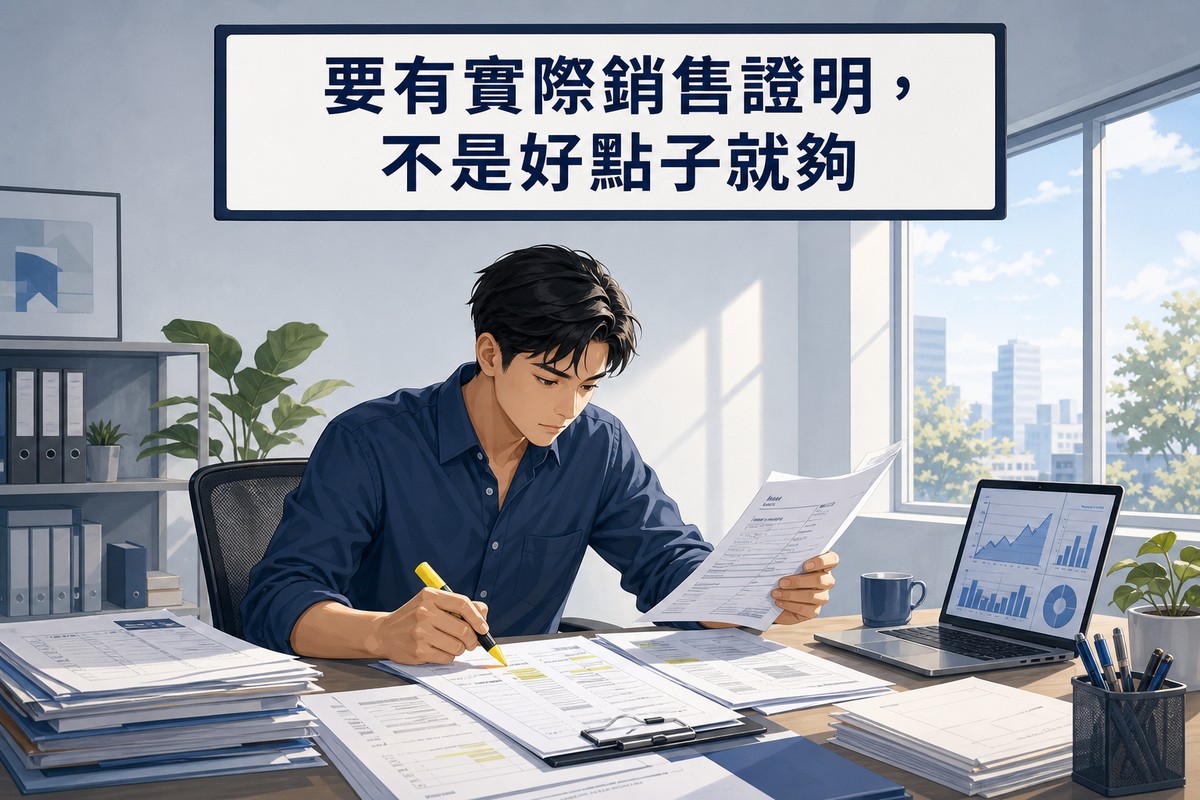 創業者整理發票合約等商業化證明文件情境