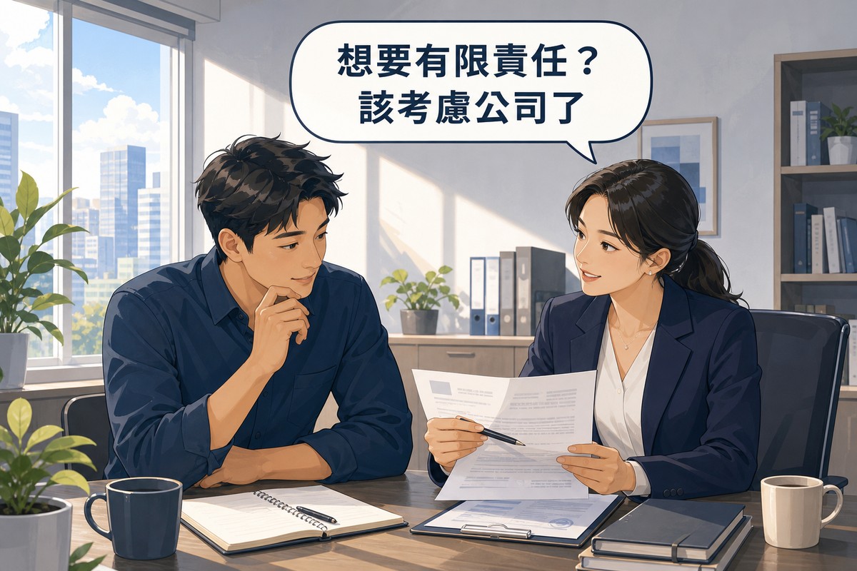 律師建議創業者考慮改用公司型態情境
