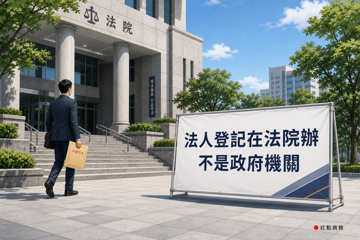 民眾持許可函走上法院台階辦理法人登記
