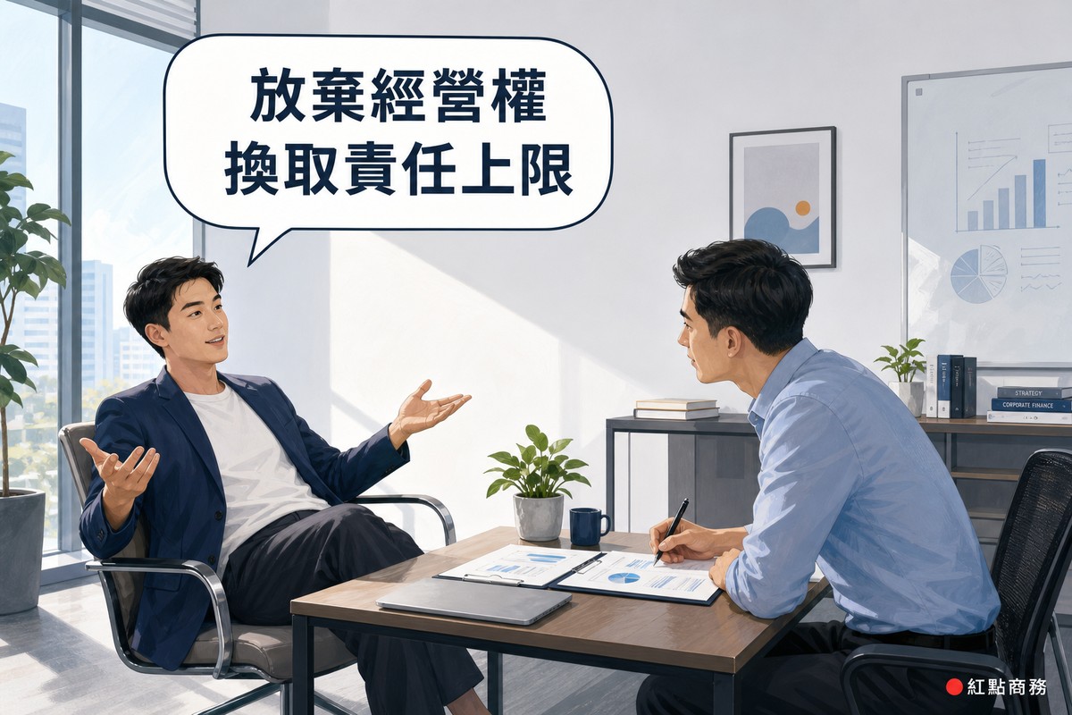 兩人對談說明放棄經營權換取責任上限