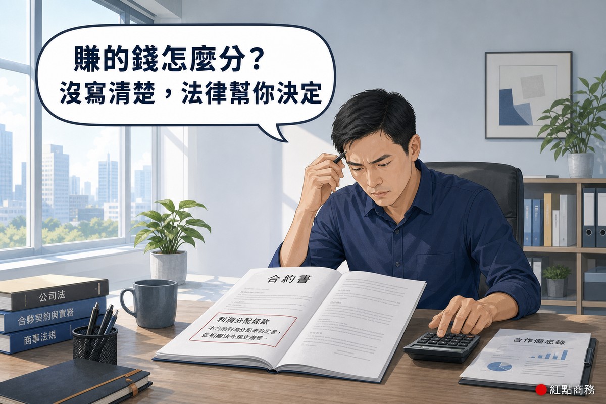 一人查看合夥契約的利潤分配條款